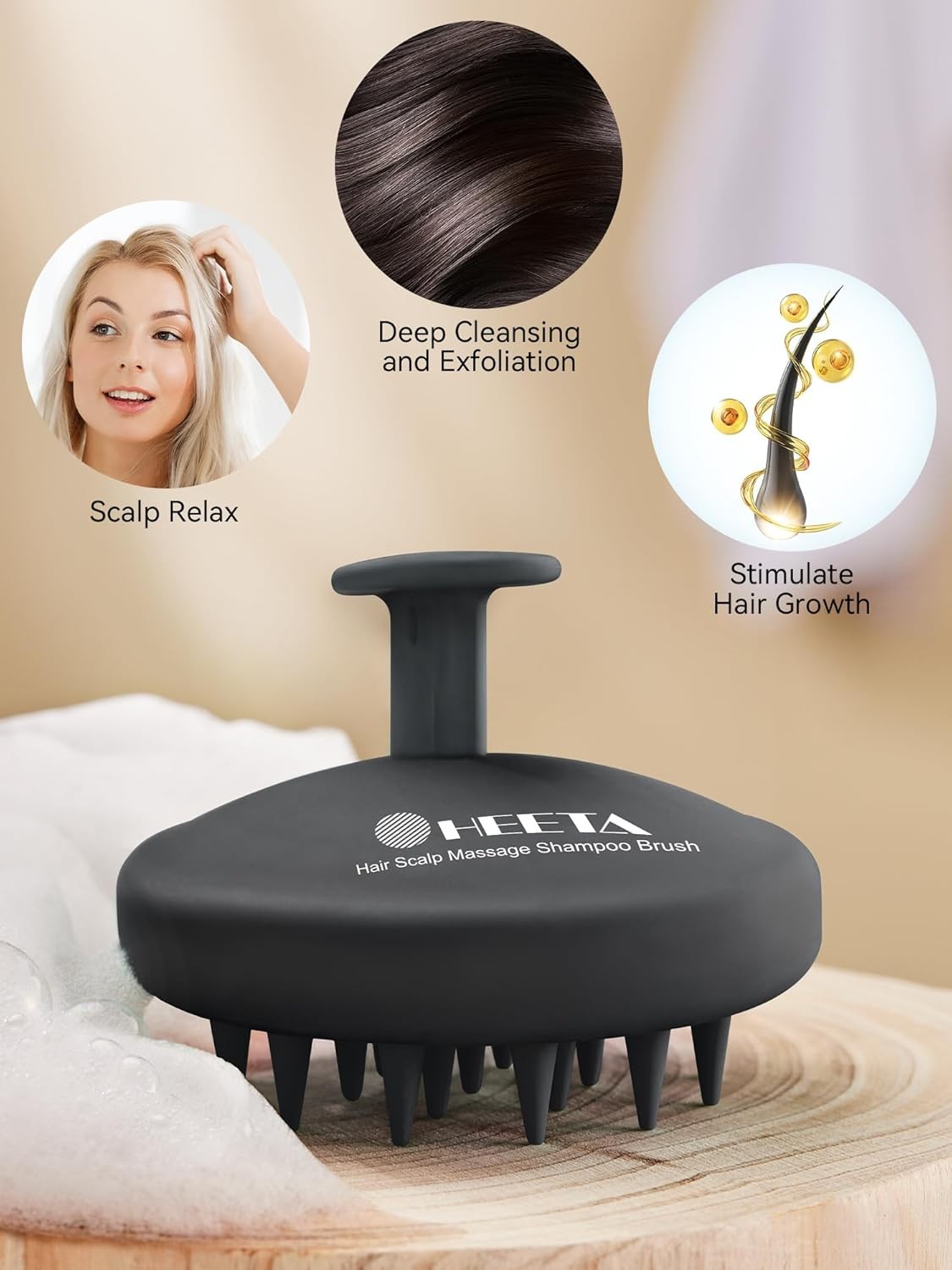 Scalp Massager for Hair Growth & Deep Cleansing - Large Silicone Brush