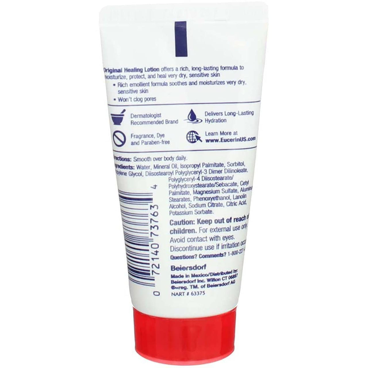 Eucerin Original Healing Lotion, 1 fl oz, Pack of 4