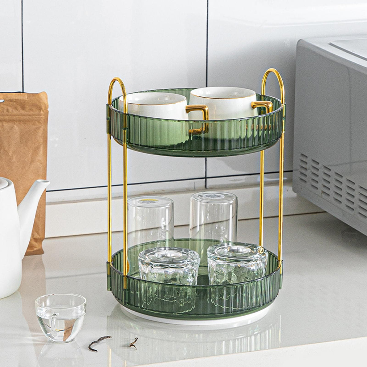 Makeup Storage Organizer 1 Layer Fruit Tray for Vanity Countertop
