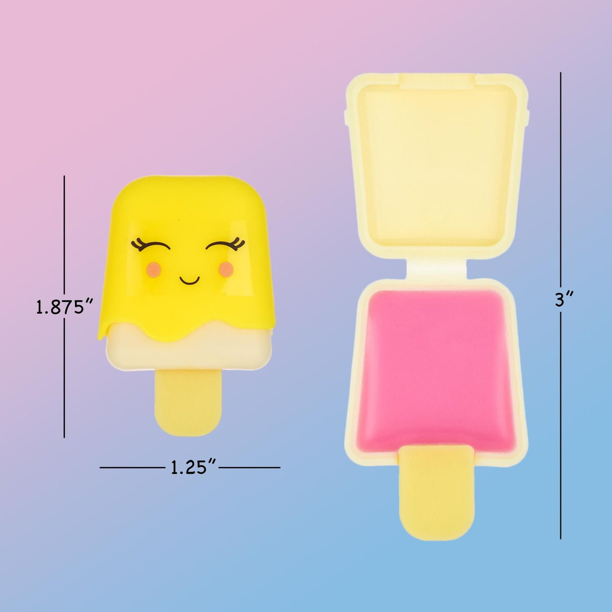 12-Piece Kids Lip Gloss Set - Novelty Popsicle-Shaped Lip Balms for Girls