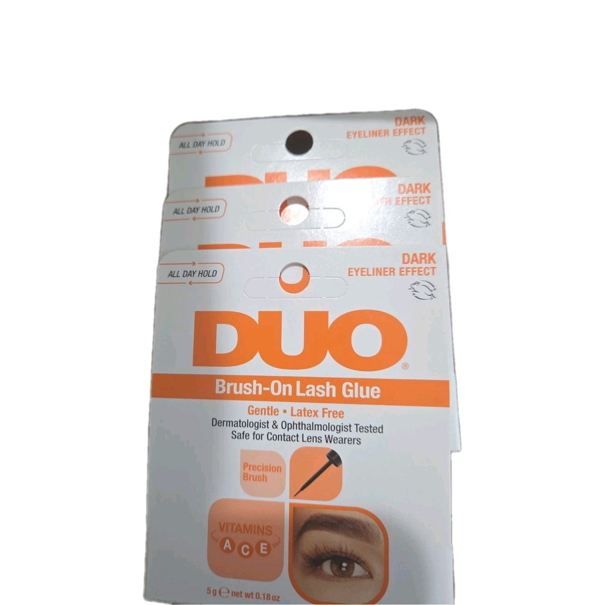 Dark Lash Adhesive for False Eyelashes - Brush-On, Waterproof, 5g