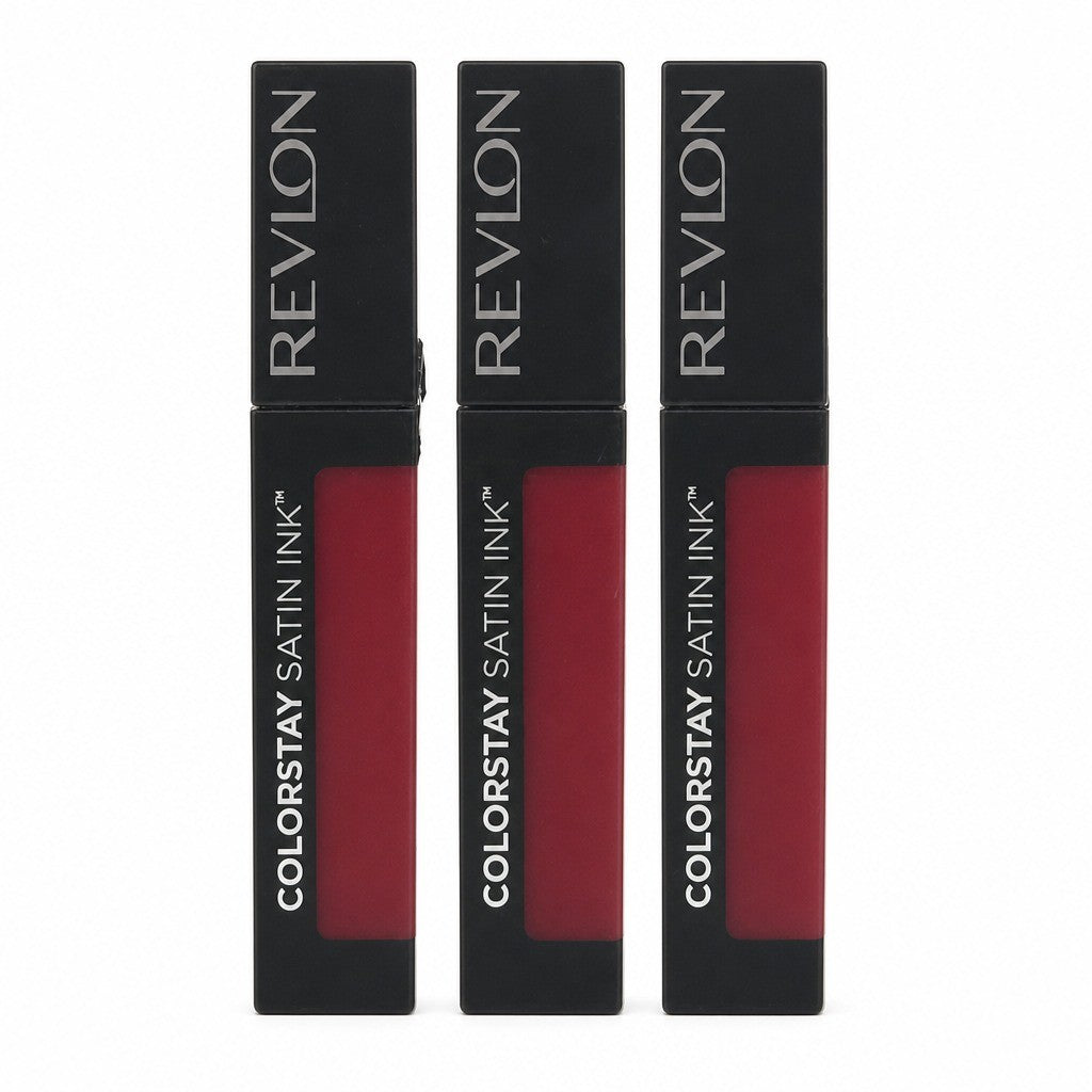 Revlon ColorStay Satin Ink Lipstick 019 My Own Boss Long-Lasting Liquid Lip Color 3 Pack