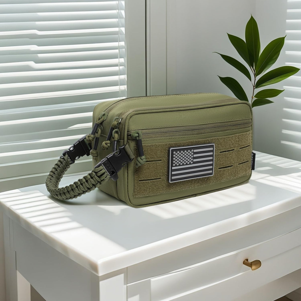 Men's Waterproof Tactical Toiletry Bag with Molle Attachment & Pouch