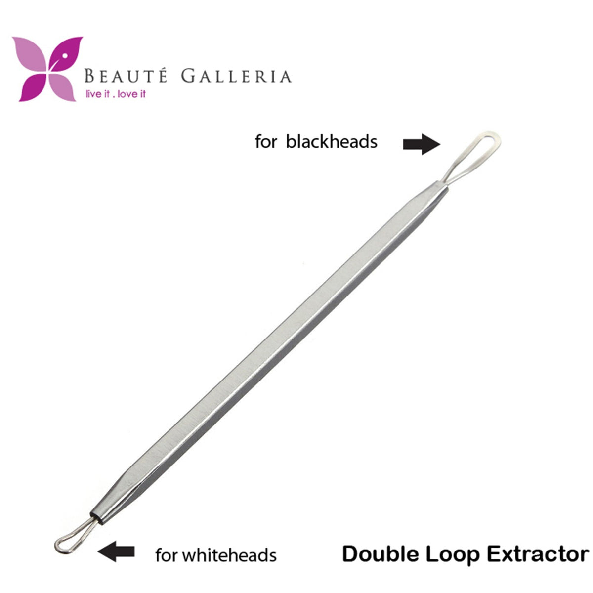 4-Pack Stainless Steel Blackhead & Pimple Extractor Tools Set for Acne & Blemish Removal