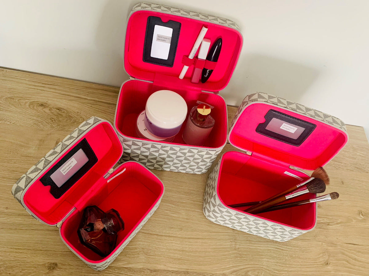 Travel Cosmetic Case Set of 3 Sizes - High Quality Makeup Bags