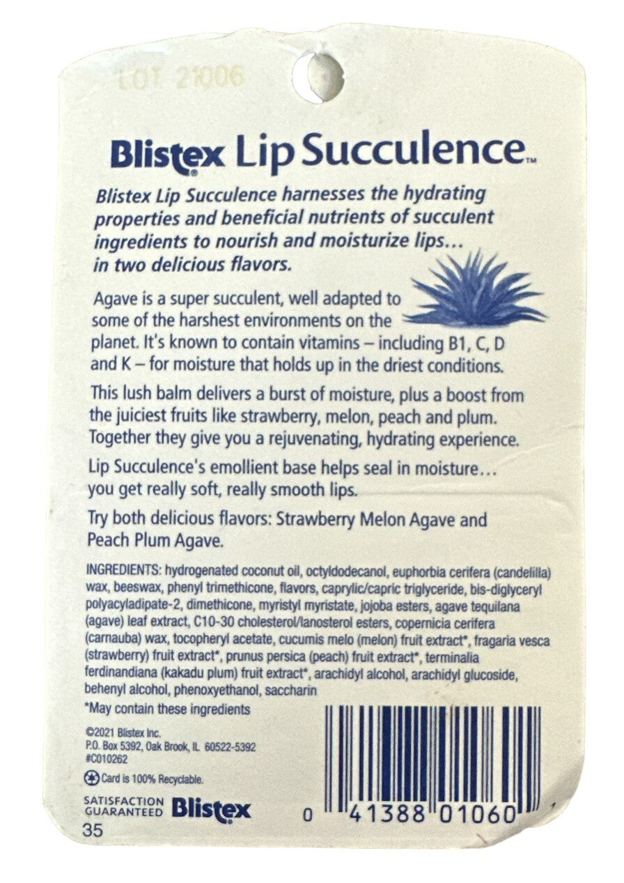 Set of 2 Nourishing Lip Balms with Agave & Vitamins - Moisturizing Lip Care
