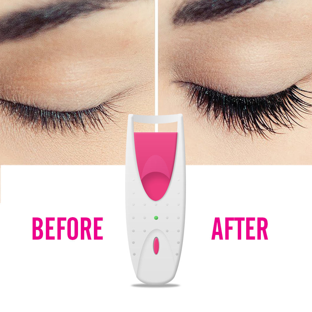 Electric Heated Eyelash Curler for Long Lashes - Rechargeable Makeup Tool