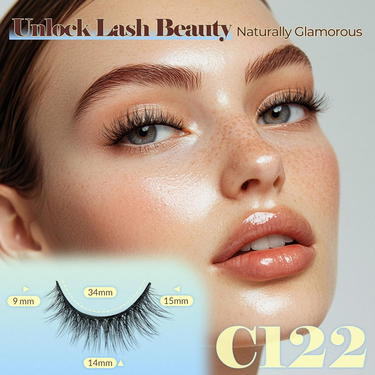 Self Adhesive False Eyelashes Natural Waterproof Reusable 5 Pairs
