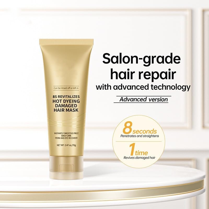 No-Rinse Hair Mask Set for Damaged Hair - 8 Second Repair & Nourishment