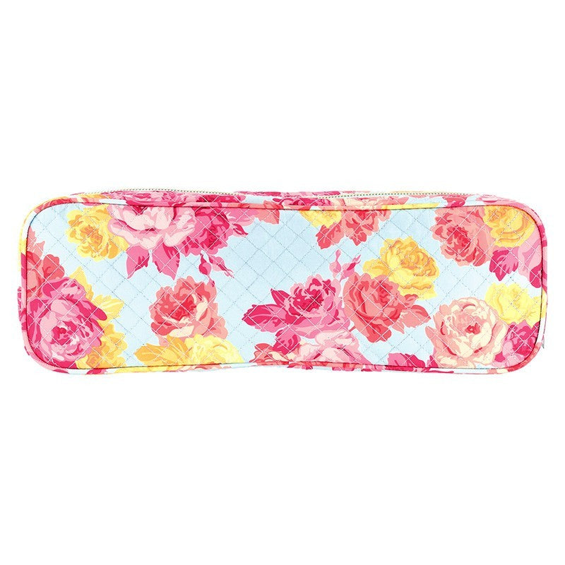Waterproof Quilted Hair Tool Travel Bag - Organizer for Curling Iron & Straightener