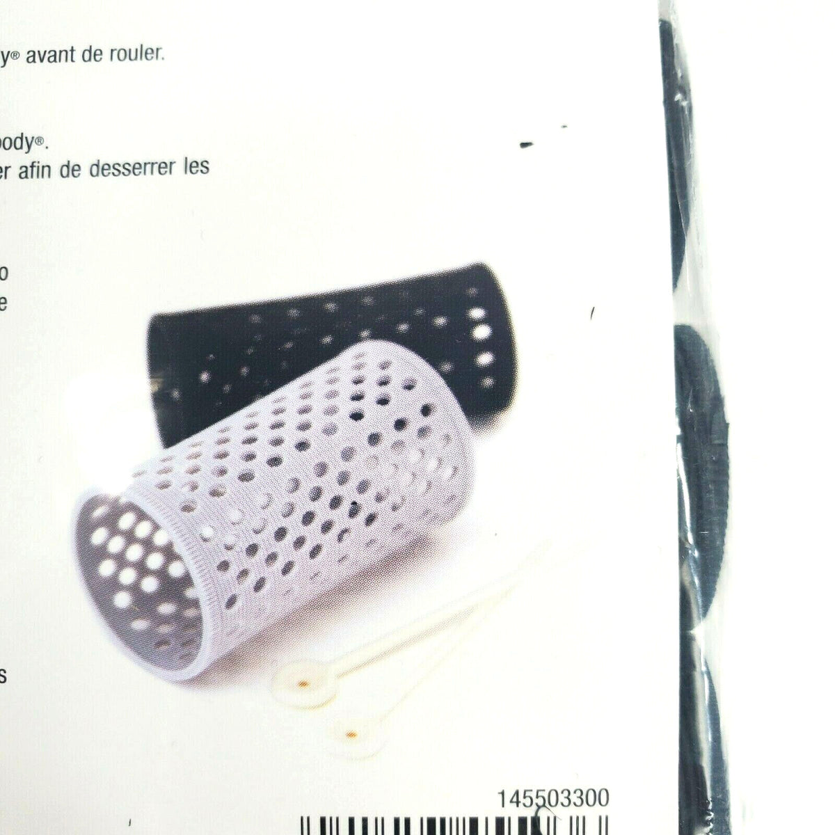 Women's Mesh Hair Rollers Set 10 Pieces for Voluminous Hair - Black