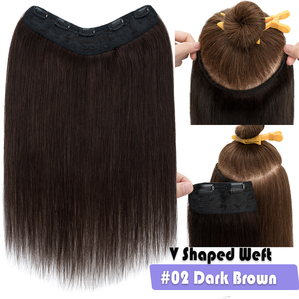 Remy Human Hair Extensions Clip-In One Piece Full Head Weft - Multiple Colors & Lengths