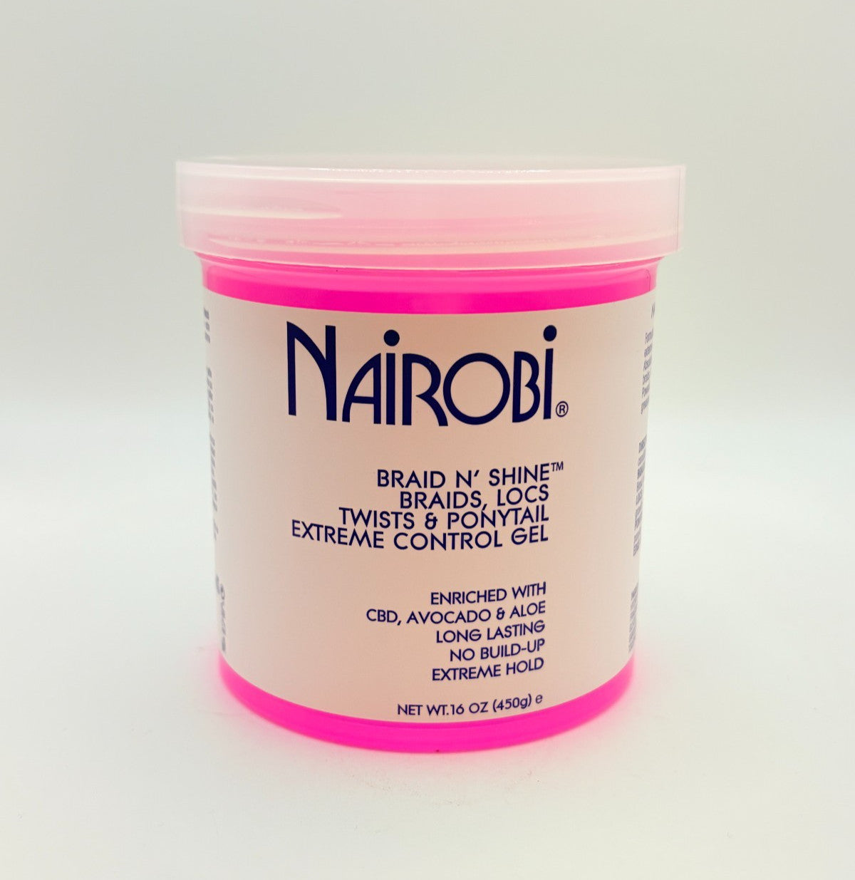 Nairobi Braid N Shine Extreme Control Hair Gel 16oz for Braids & Locs