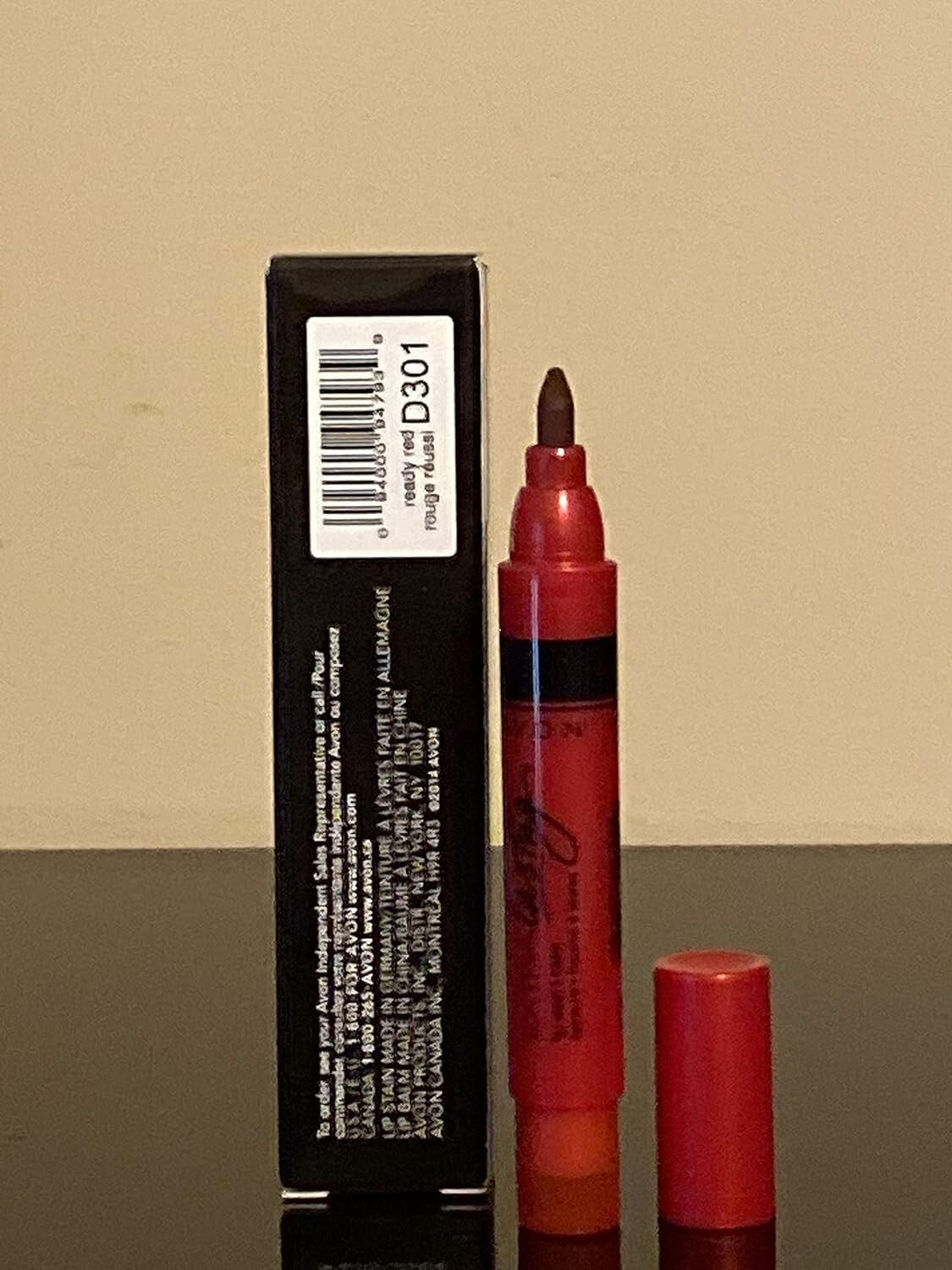 Avon Extra Lasting Lip Stain & Balm Ready Red D301 - Long Wear Lip Color