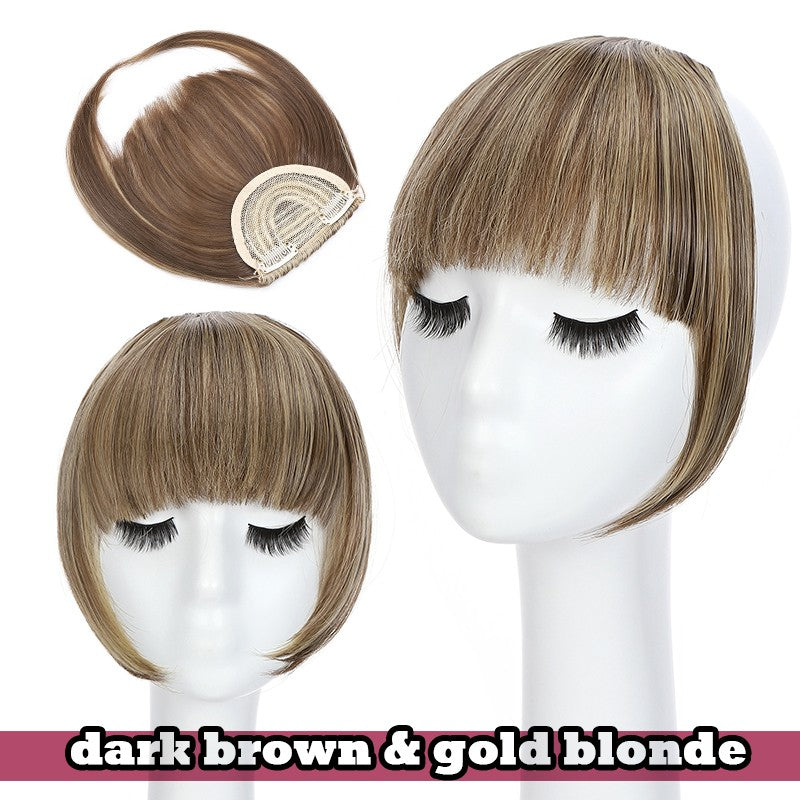 Women Braid Headband Topper with Bangs - Instant Hair Fringes & Hairbands