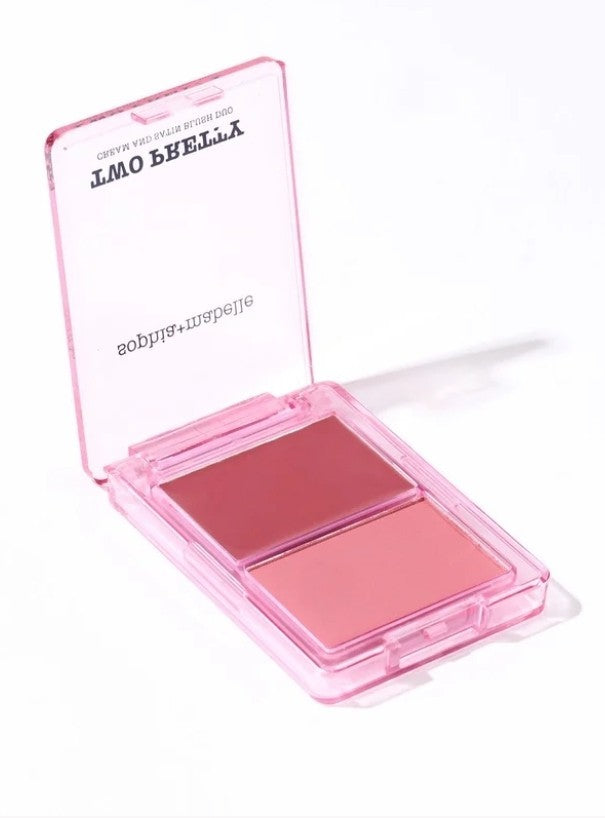 Cream and Satin Blush Duo in Strawberry Sorbet - 6g Makeup Set