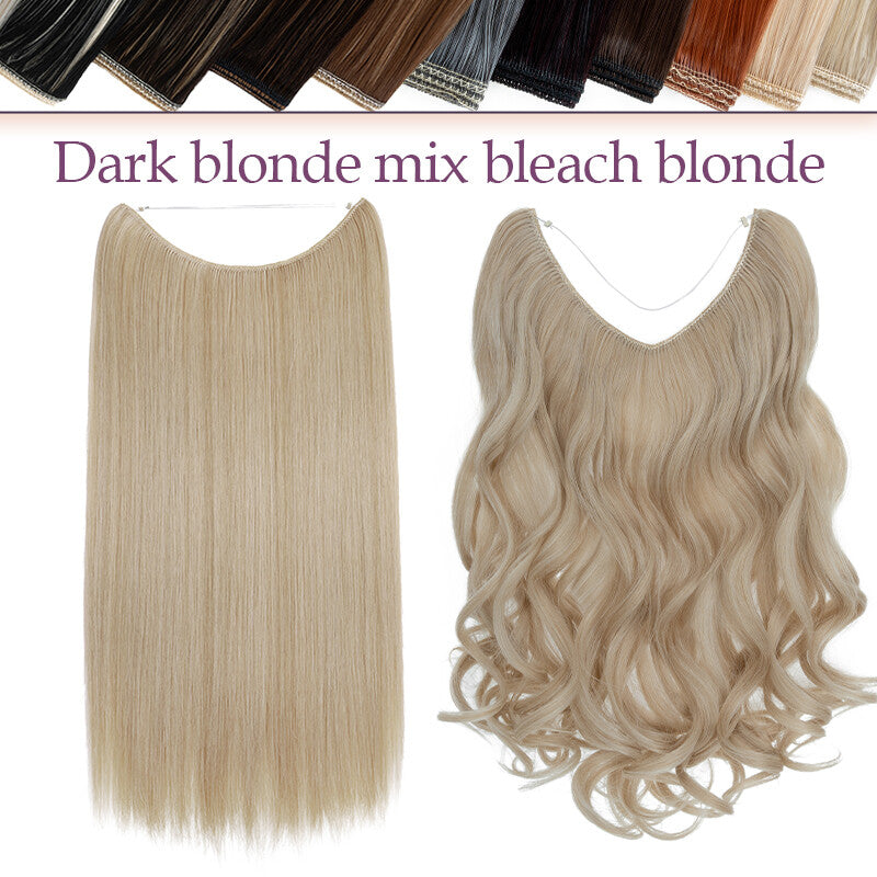 Natural Real Hair Extensions Wire-In Thick Wavy or Straight 20-24 Inch