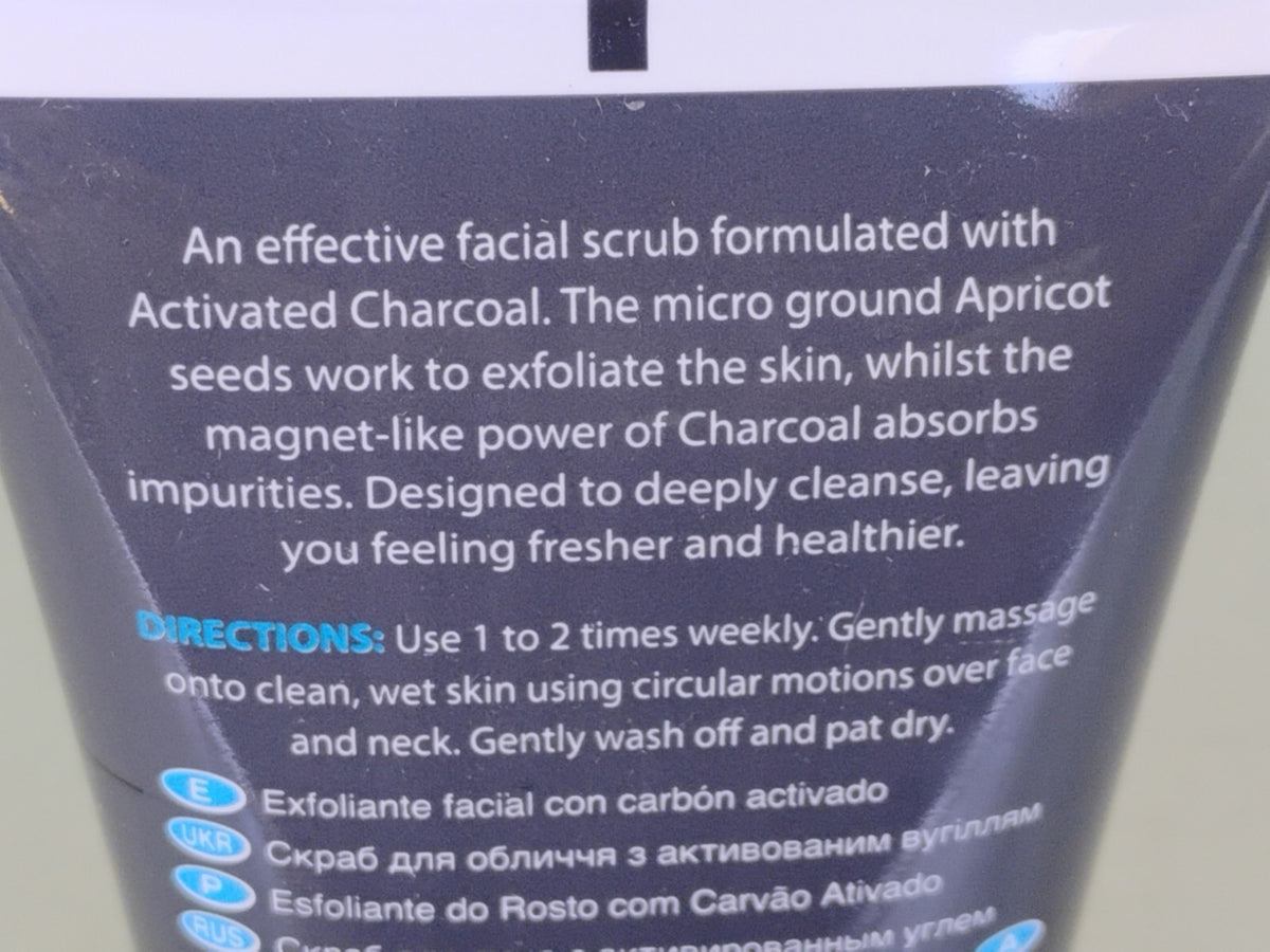Beauty Formulas Activated Charcoal Facial Scrub 2-Pack 150ml 4.9oz