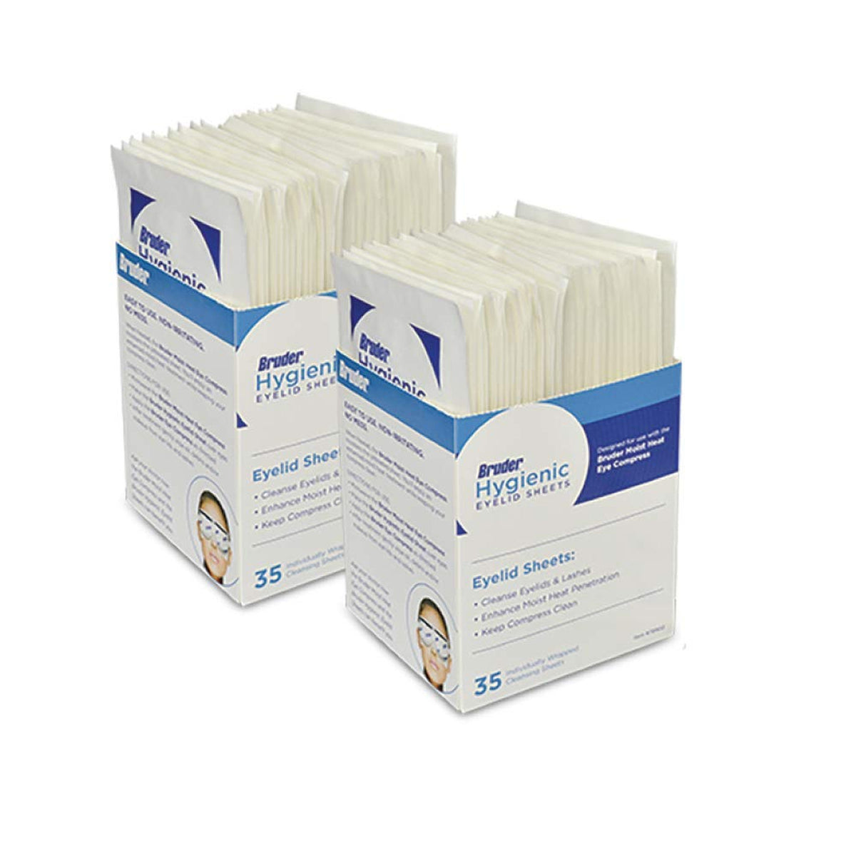 Hygienic Eyelid Sheets Micro Fine Individually Wrapped 70 Sheets Pack