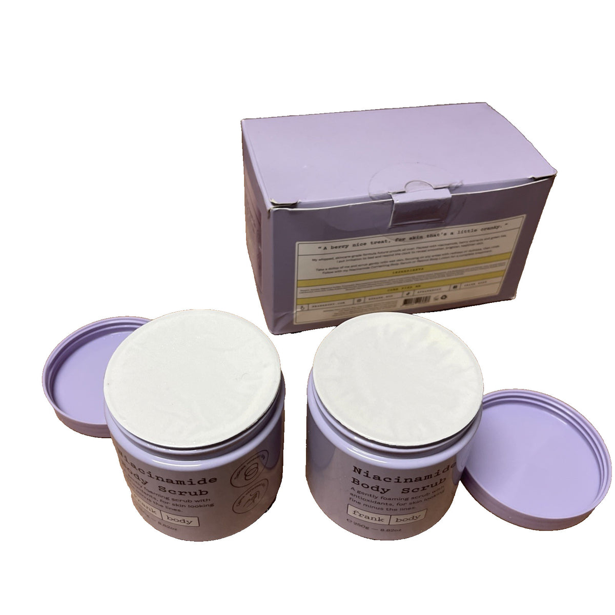 Frank Body Calm Niacinamide Scrub Duo 2 x 8.82 oz Soothing Exfoliating