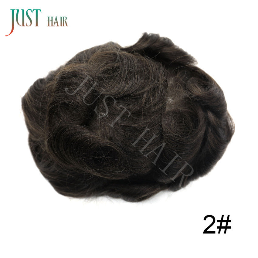 Swiss Lace Hair System for Men - Human Hair Toupee with Light Density