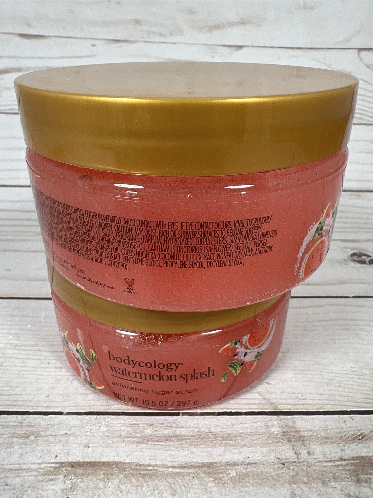 Bodycology Watermelon Splash Exfoliating Sugar Scrub 10.5oz (2Pack)