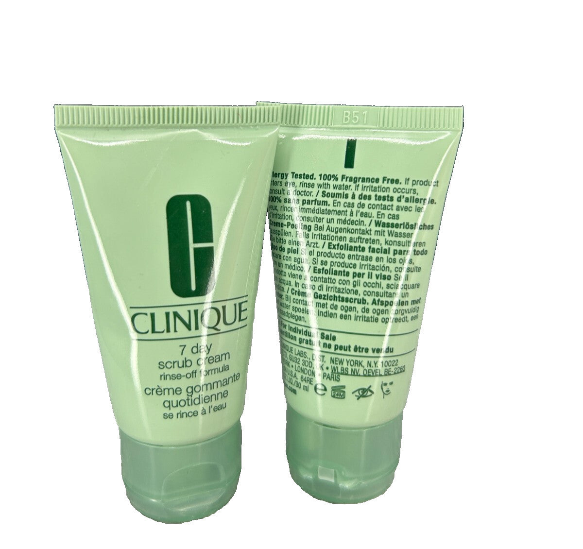 Clinique 7 Day Scrub Cream Rinse-Off Formula 1oz x - (LOT 2) NEW