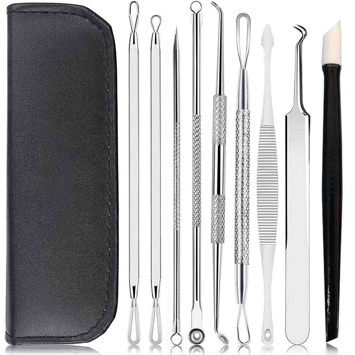 Blackhead Remover Pimple Extractor Tool Kit - Professional Skin Care Set