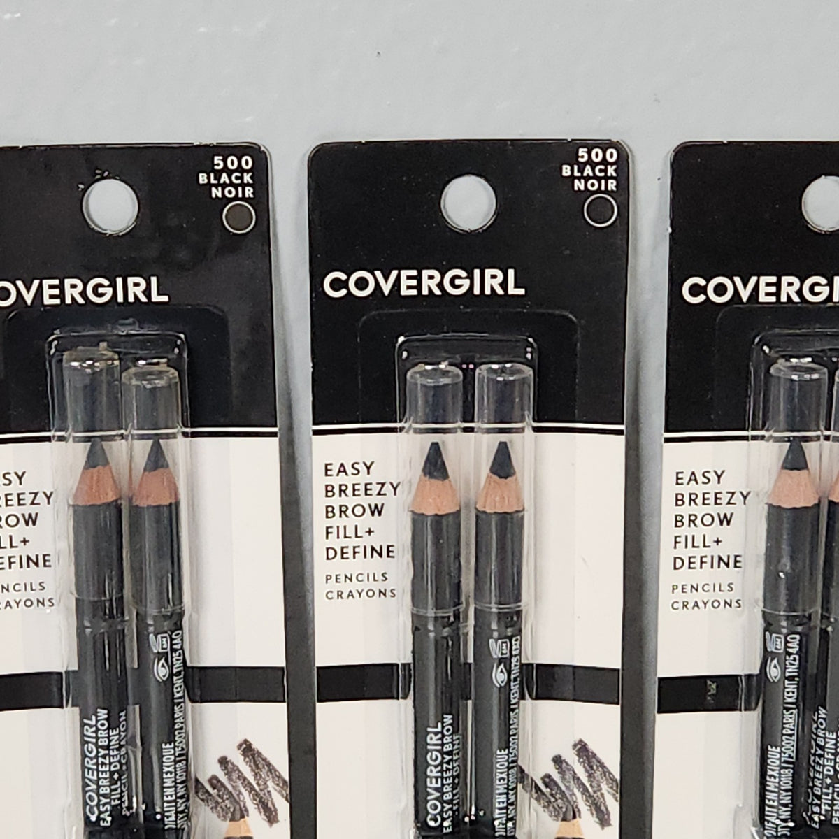 Brow Fill and Define Eye Pencils - Black, Set of 4, Easy Breezy Makeup