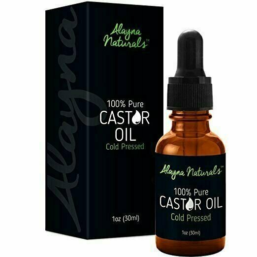 Organic Castor Oil for Hair & Skin - 1oz Pure Cold Pressed Treatment