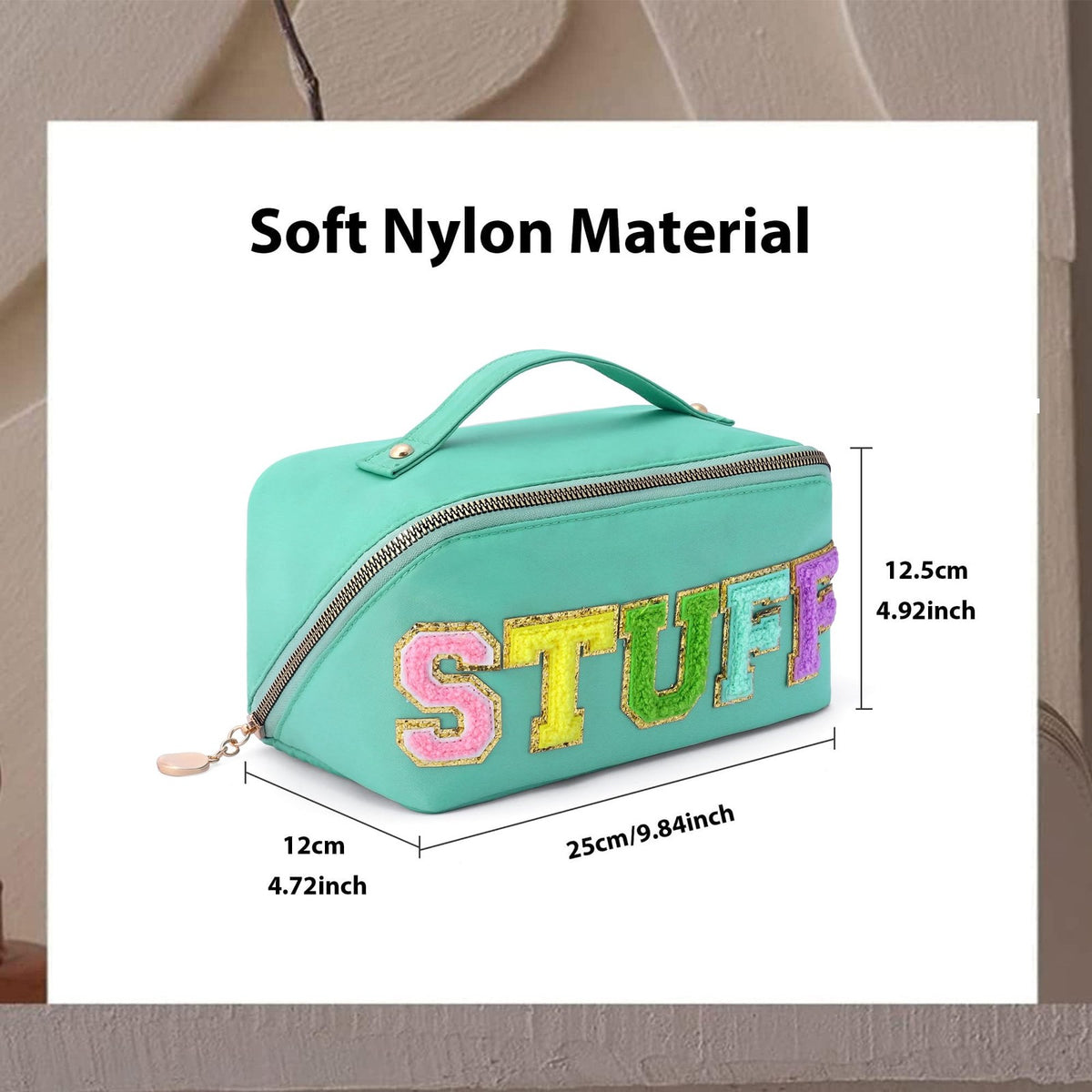 Large Capacity Travel Makeup Bag - Water-Resistant Cosmetic Organizer for Women