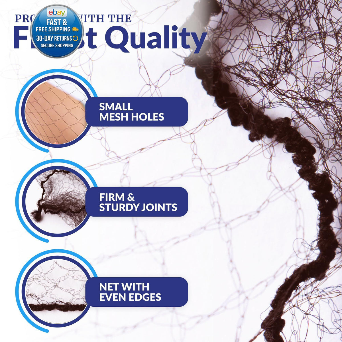 100Pcs Brown Hair Net 24" Invisible Nets for Women and Men - Perfect