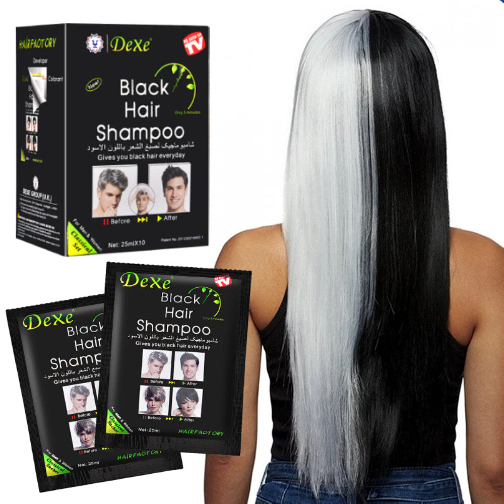 Black Hair Dye Shampoo for Gray Hair – 30 Pack