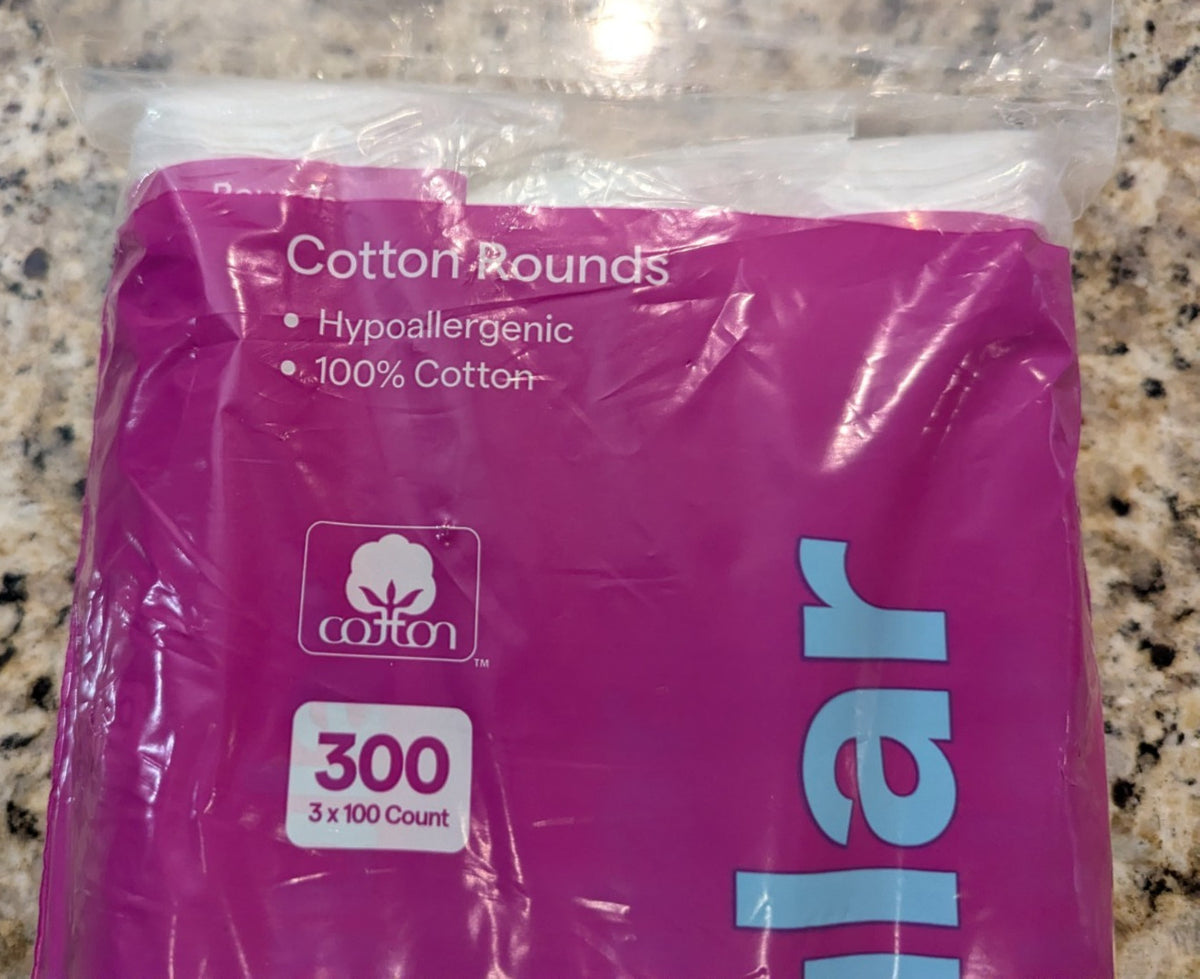 Cotton Rounds Nail Polish & Makeup Remover Pads 300 Count 3 Pack