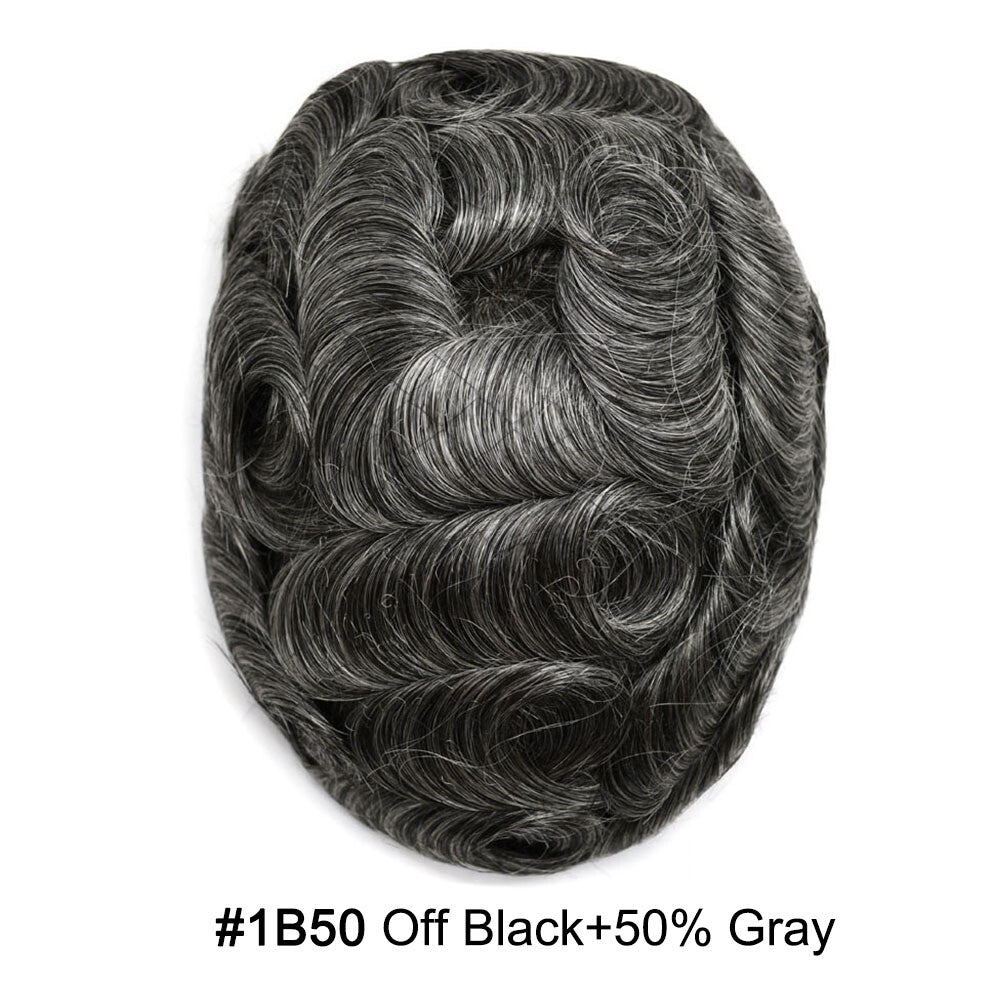 Ultra Thin Skin Hair Replacement System for Men - Natural Hairpiece, 6-10" Sizes & 68 Colors