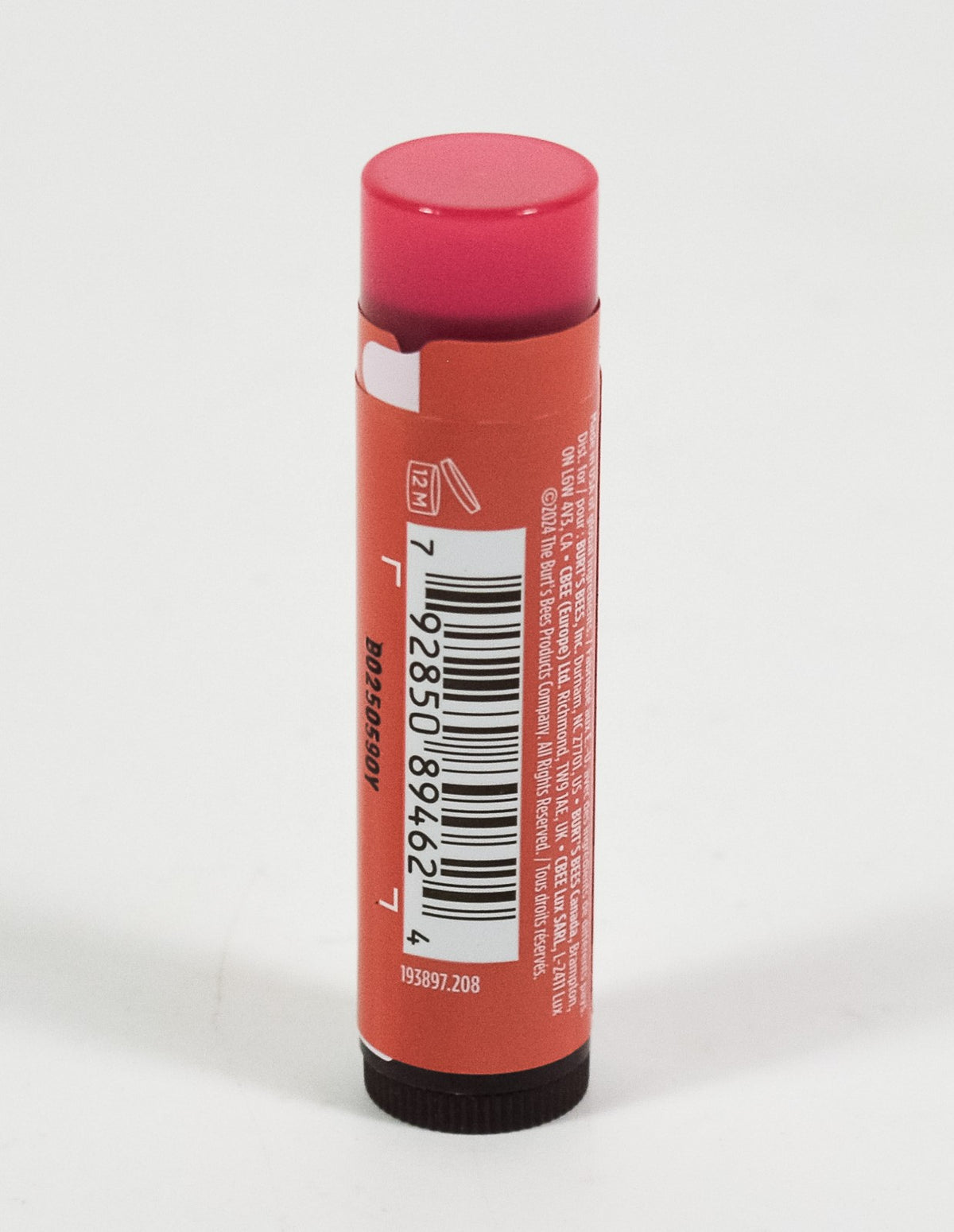 Set of 4 Tinted Lip Balms with Hibiscus Tint - Natural Burt's Bees 0.15oz Sticks Sealed