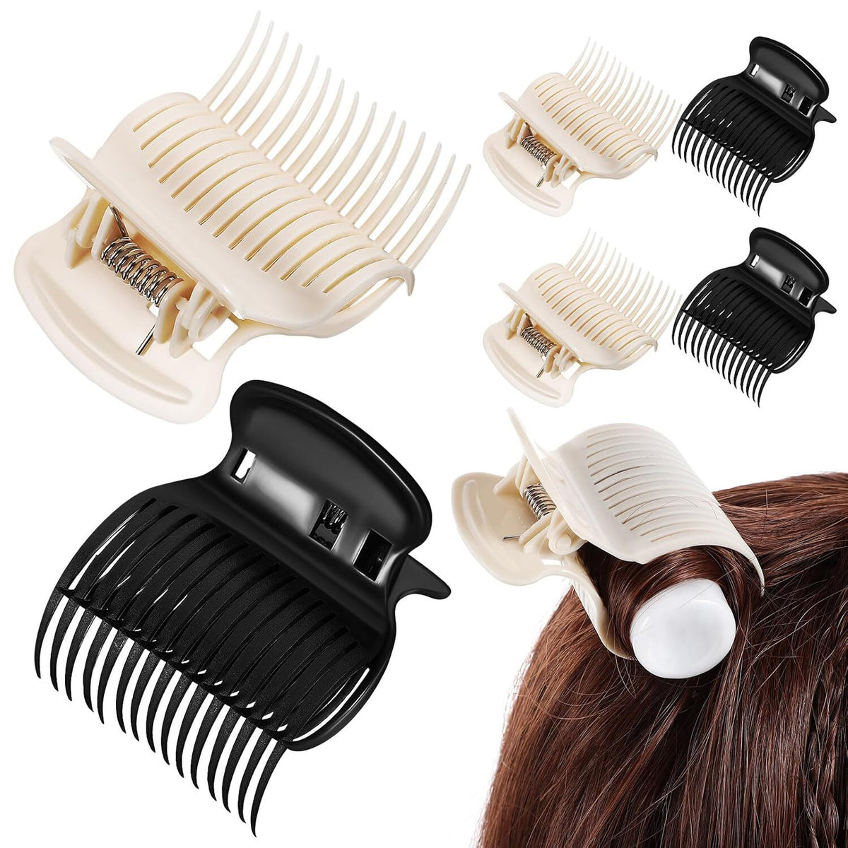 12-Pack Hot Hair Roller Clips Claw Hair Curlers Insulation for Styling