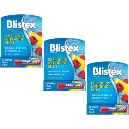 3 Pack SPF 15 Raspberry Lemonade Lip Balm - Moisturizing Fruit Flavor