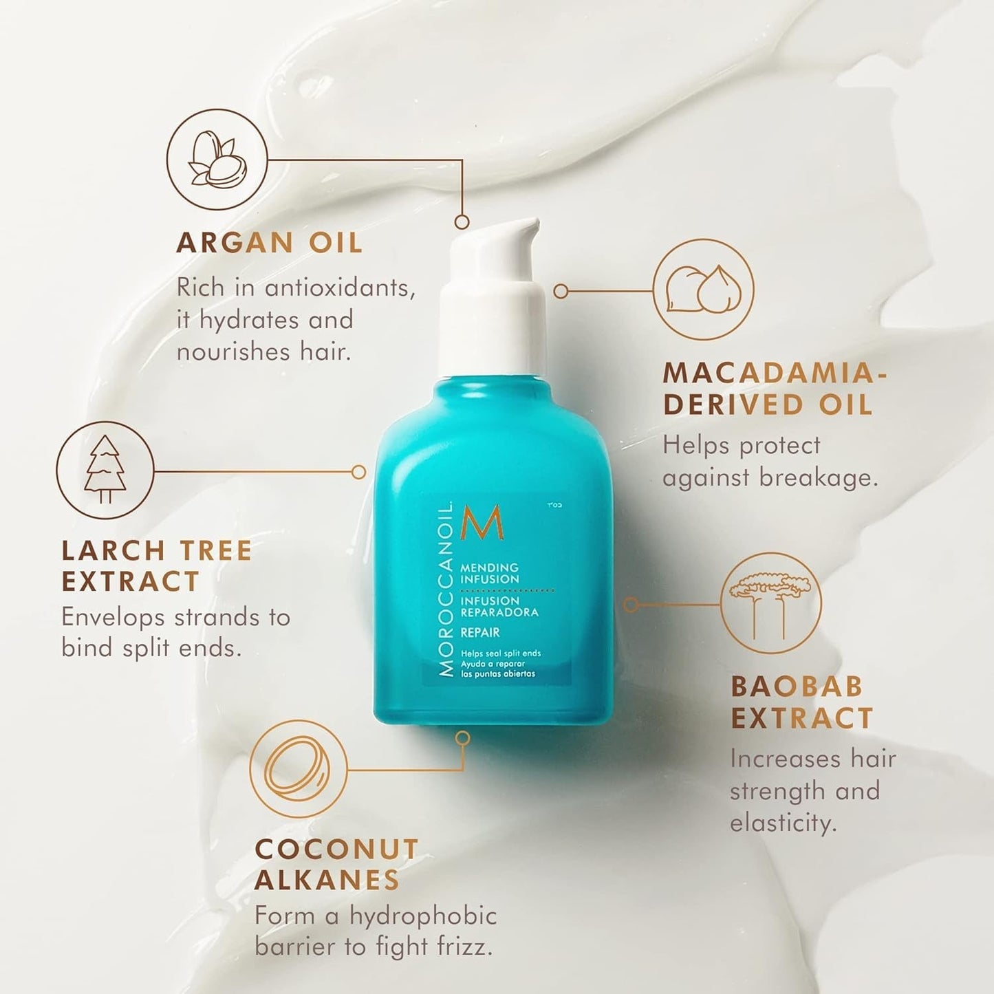 Hair Repair & Split End Sealing Infusion - 2.5 Oz Damaged Hair Treatment