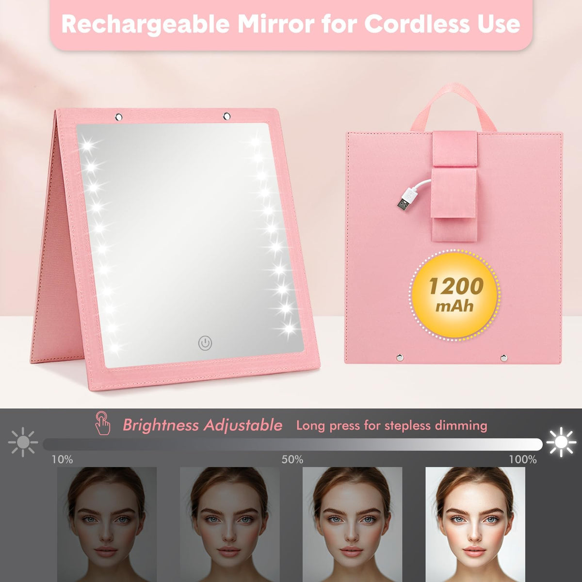Lighted Full Length Folding Hanging Mirror for Dance & Backstage Use