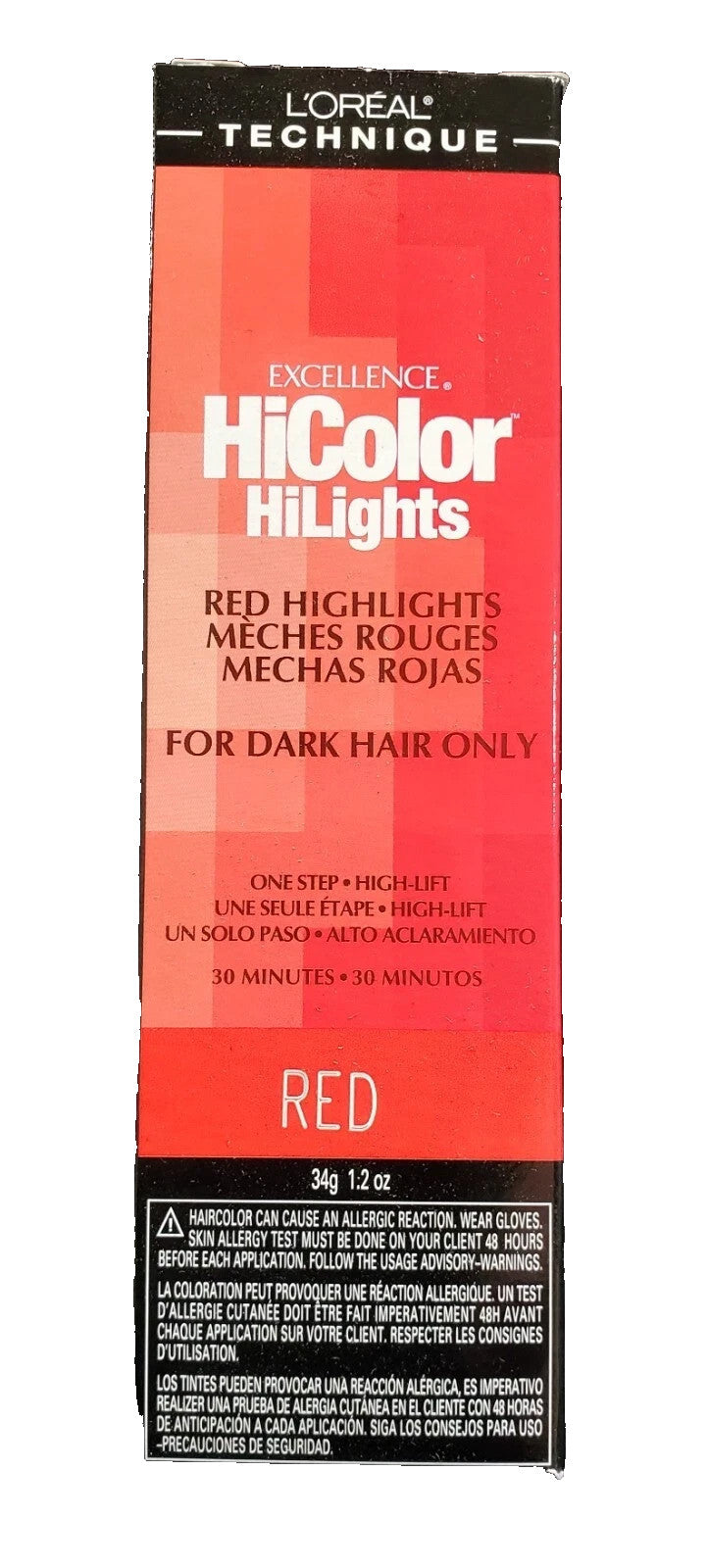 L'Oreal Excellence HiColor Red Highlights For Dark Hair 1.2oz (Pack of 2)