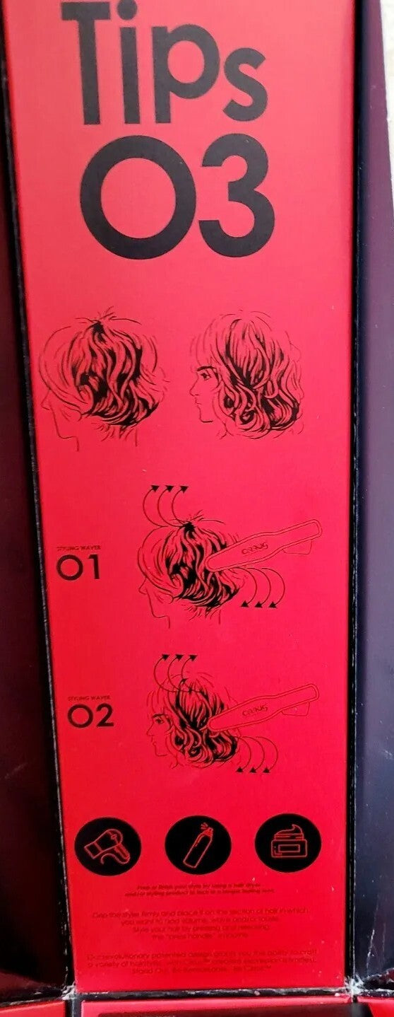 Hair Volume Teaser Waver Tool - 3 Way Curly & Ripply Styling, Red