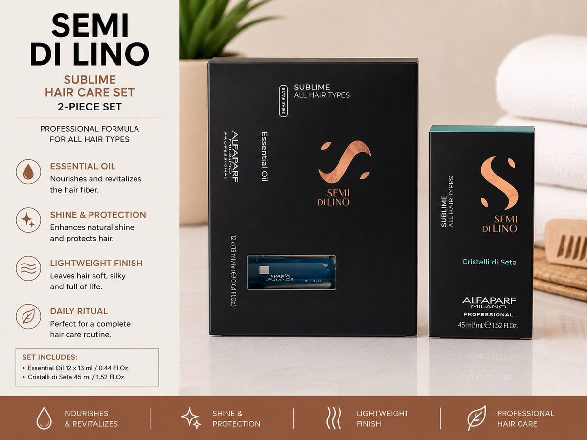 Alfaparf Semi Di Lino Hair Oil & Serum Set - Nourishing Treatments