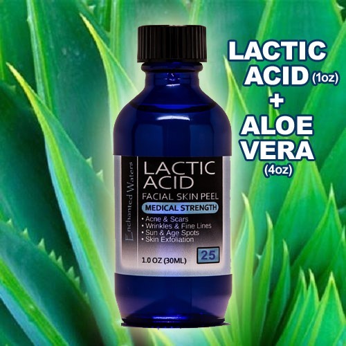 Lactic Acid Skin Peel 25% with Organic Aloe Vera Gel - Facial Exfoliation Kit