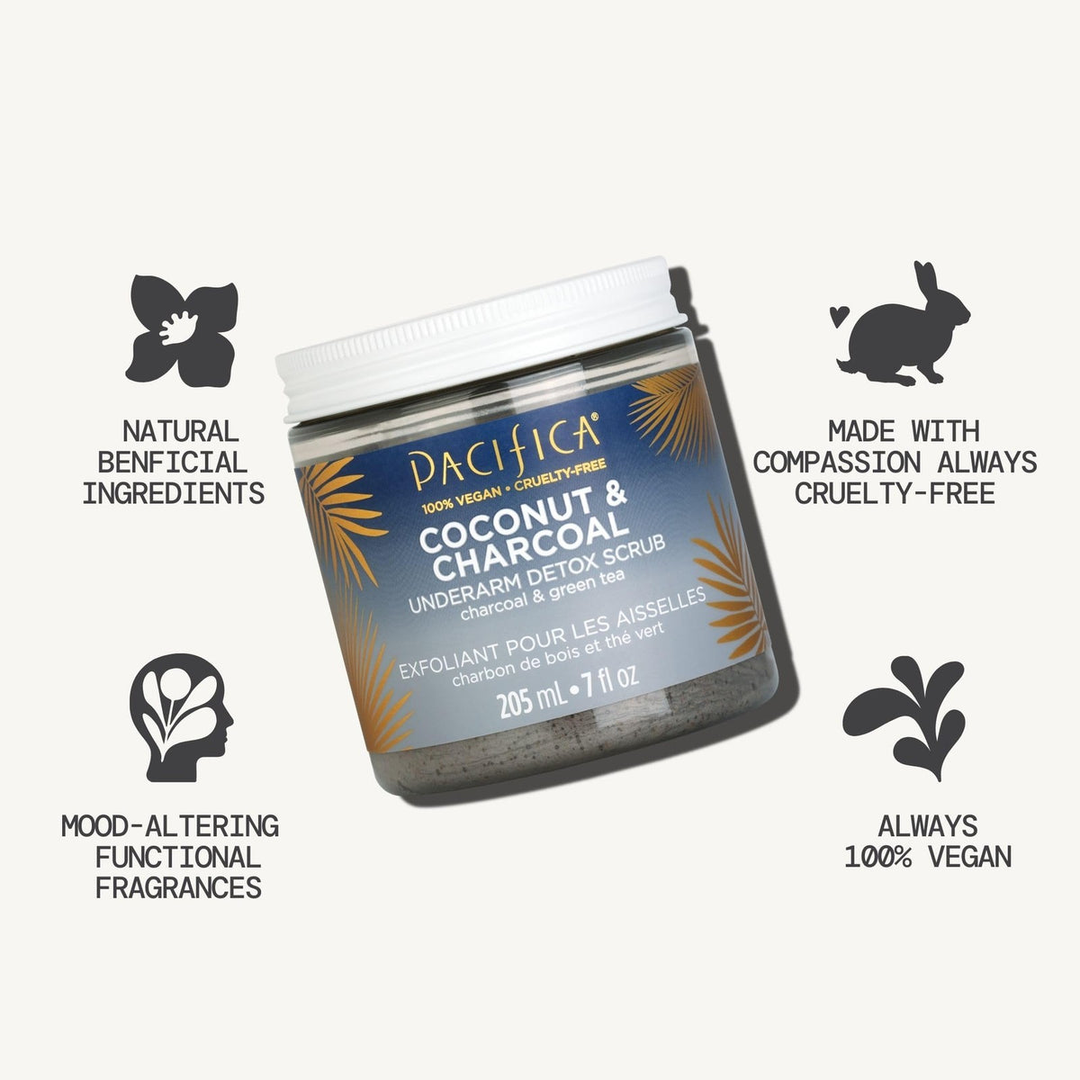 Pacifica Coconut & Charcoal Underarm Detox Scrub Exfoliant