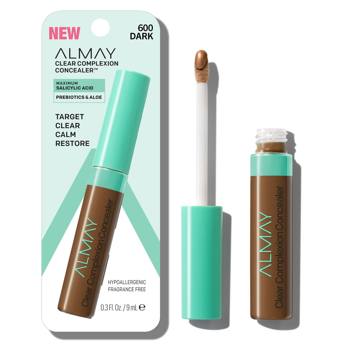 Acne Concealer with Salicylic Acid - Full Coverage Blemish Treatment, Dark
