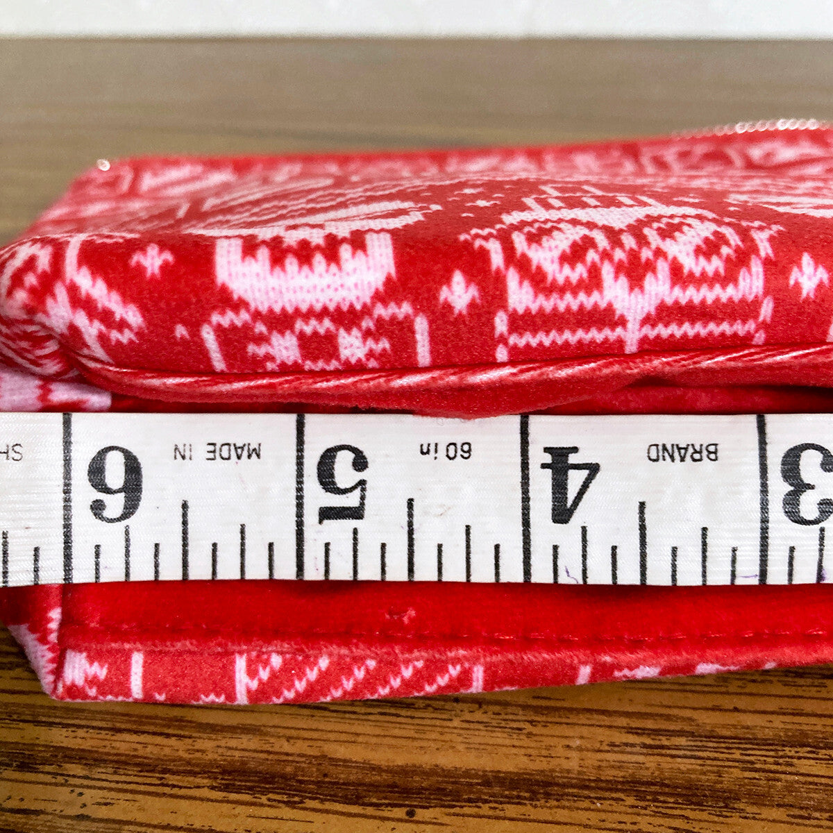 Kiehls Skull Red Velour Cosmetic Bag Small Travel Pouch Holiday Gift