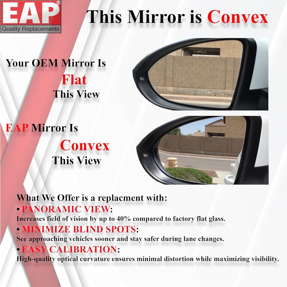 Driver Side Mirror Glass for Hyundai Elantra 2021-2026 Heated Blind Spot