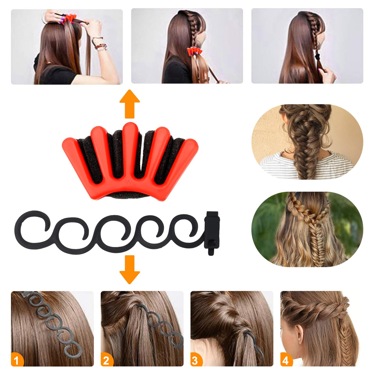 81PCS Hair Braiding Tools Kit – Twist & Curl Machine, Bun Makers,
