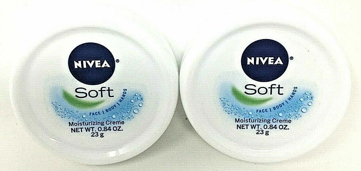 NIVEA Soft body face hand moisturizing Cream 0.84 oz Each pack of 2